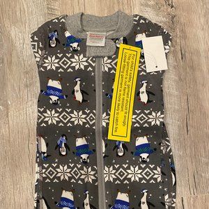 Hanna Andersson Holiday Penguin Sleeper size 80